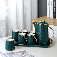 Load image into Gallery viewer, Emerald Green Nordic Tea Set | 6 Serving