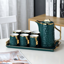 Load image into Gallery viewer, Emerald Green Nordic Tea Set | 6 Serving