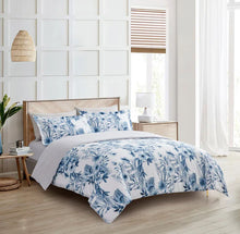Load image into Gallery viewer, Estee Blue Duvet Cover Set
