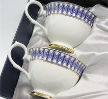 Load image into Gallery viewer, Royal Blue Cup and Saucer Set | Pair
