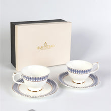 Load image into Gallery viewer, Royal Blue Cup and Saucer Set | Pair
