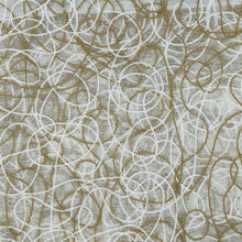 Load image into Gallery viewer, Gold on White Sydney Sheer Curtain | 60" by 90"
