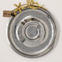 Load image into Gallery viewer, Gilded Flower Round Tray | 12.5" Wide
