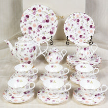 Load image into Gallery viewer, Purple Asters Tea Set | 6 Serving
