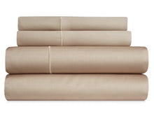 Load image into Gallery viewer, Light Brown Organic Cotton Sheet Set | King &amp; Queen
