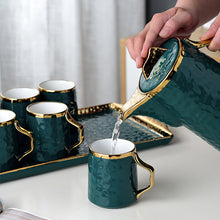 Load image into Gallery viewer, Emerald Green Nordic Tea Set | 6 Serving
