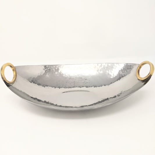 Golden Ring boat-shaped serving tray, 8 by 14 inches