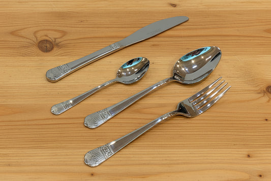 Silver Royal Salute 24-piece stainless steel flatware set, service for six