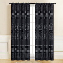 Load image into Gallery viewer, Black velvet Genevieve Curtain | 56" by 96"
