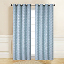 Load image into Gallery viewer, Mercie Teal Blue Blackout Curtain | 54" By 96"
